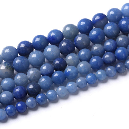 36PCS 10mm Natural Stone Beads Blue Aventurine Round Loose Spacer Energy Stone Healing Power Beads for Jewelry Making DIY Bracelet Necklace 15" Inch (10mm, Blue Aventurine)