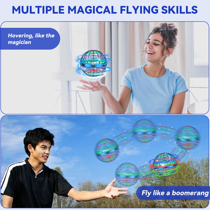 DUSFAN 2025 AI Flying Orb Ball Toy, Cosmic Globe Boomerang Hover Ball Galactic Fidget Spinner, Cool Stuff Toys for 6 7 8 9 10 11 12+ Year Old Boys Girls Teens Indoor Outdoor Toys