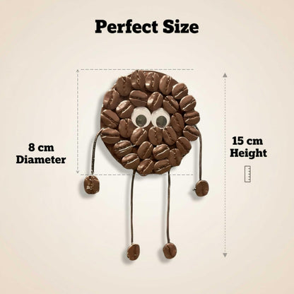 DIY Craft Kit-Eco-Friendly Coffee Bean Cartoon Fridge Magnets - Handmade Wooden Magnetic Decor for Coffee Nooks, Home & Café (Adult-Oriented)