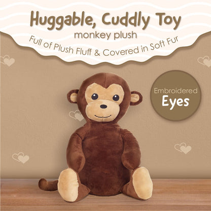 Squirrel Products Cuddle Mates Stuffed Animal Plush Toy - 14 Inch - Monkey