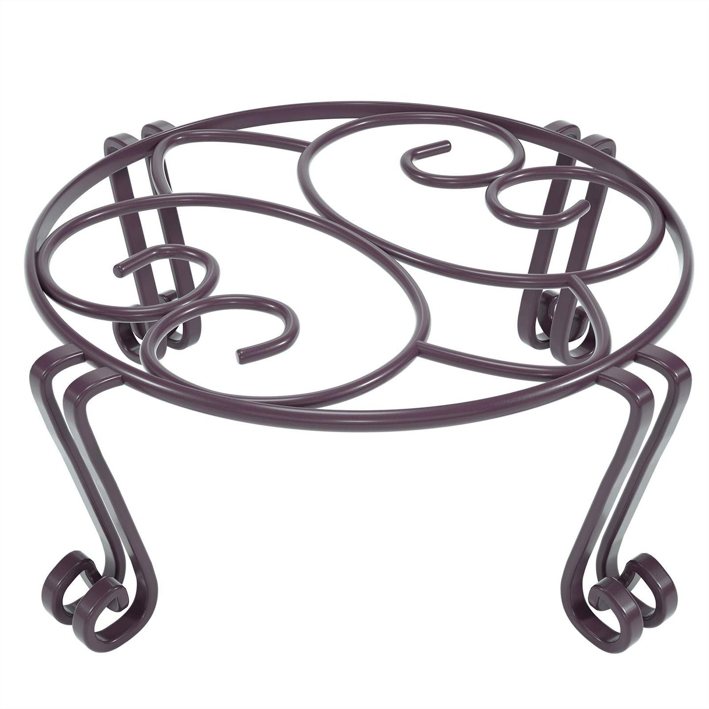 Yimobra Tall Plant Stand Outdoor, Metal Planter Stands for Indoor Plants, 11.8x6 Inches Heavy Duty Pots Holder, Garden Container Rack, Large Wrought Iron Pumpkin Stand, Bronze/Brown