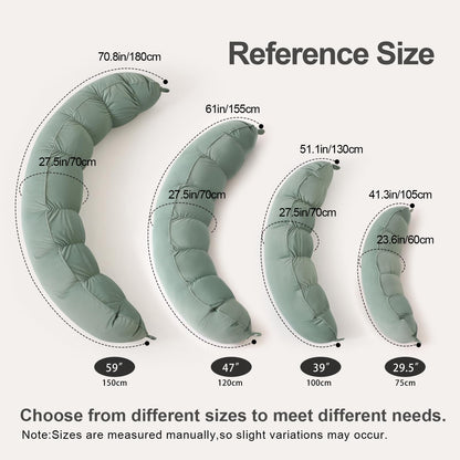 Ailuteie Peallow(Pat. Pend) – Long Round Body Pillow for Adults, Bolster Pillow for Sleeping, Soft and Supportive Pillow for Sleeping & Lumbar Support