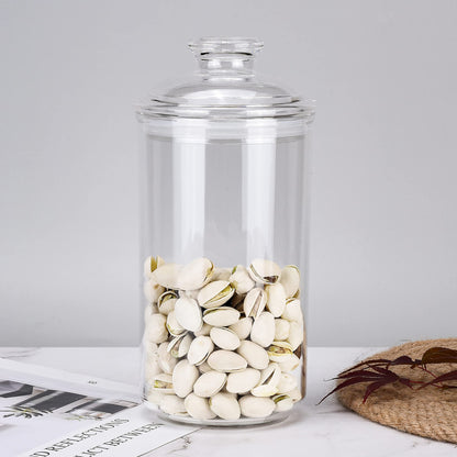 IVOOBR 34oz Acrylic Storage Jar, Airtight Lid with Silicone Sealing Ring, Ideal Canister Container for Sugar, Tea, Spices, Herbs, Shells, Bath Salt, Christmas Decorative Apothecary Jars