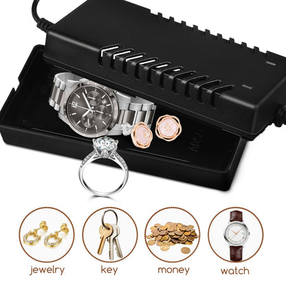Housoutil Hidden Storage Box, Fake Charger Plug Secret Container, Hidden Safe Box, Secret Compartment for Cash Jewelry Valuables Medicine Keys