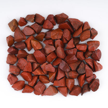 CRYSTALIS Wholesale Bulk 75pcs Natural Red Jasper Raw Crystals, Loose Gemstone Rough Jewelry Making Supply, Chakra Healing, Wire Wrapping, DIY, Tumbling, Gem Collection (300 carats) (8-12mm size)