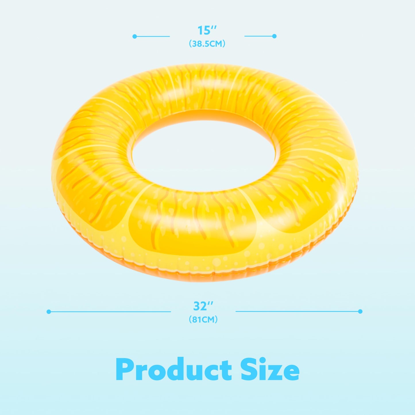 Sloosh 4 Pack Inflatable Pool Floats Fruit Tube Rings, Fruit Swim Tubes, Pool Floaties Toys, Beach Swimming Party Toys for Kids and Adults (Fruit)