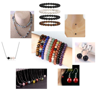 Natural Stone Beads 100pcs 10mm Dragon Blood Stone Round Genuine Stone Beading Loose Gemstone DIY Smooth Beads for Bracelet Necklace Earrings Jewelry Making (Dragon Blood Stone Red, 10mm)