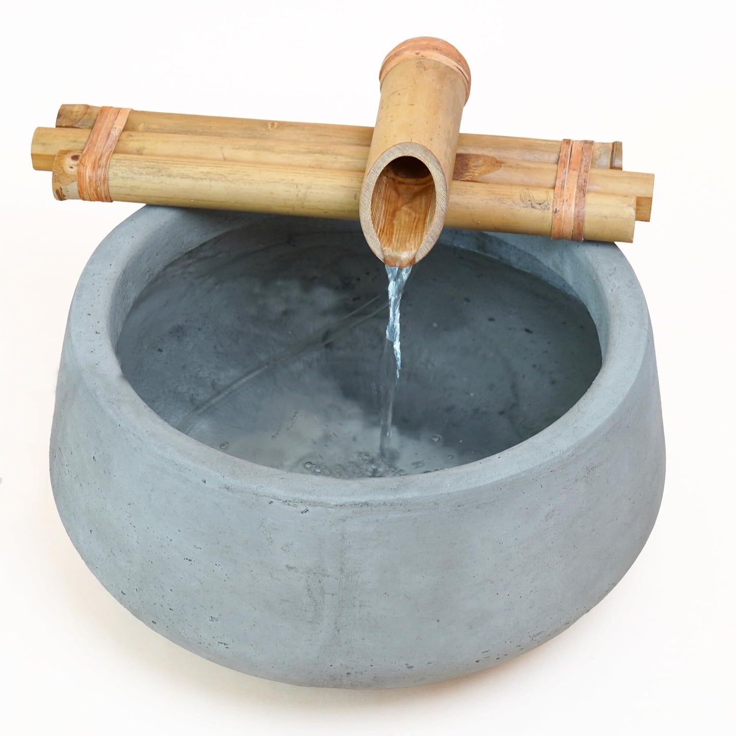 Bamboo Accents 12" Three-Arm Zen Bamboo Fountain Kit – Split-Resistant Bamboo Spout with Quiet Pump for Indoor & Outdoor Containers (Bowl Not Included)