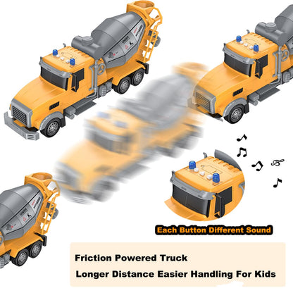 14 Inch Large Cement Mixer Truck with Sounds,Kids Toys for 3 4 5 6 7 8 Years Old Boys,Kids Boy Toys Christmas Birthday Gift Car