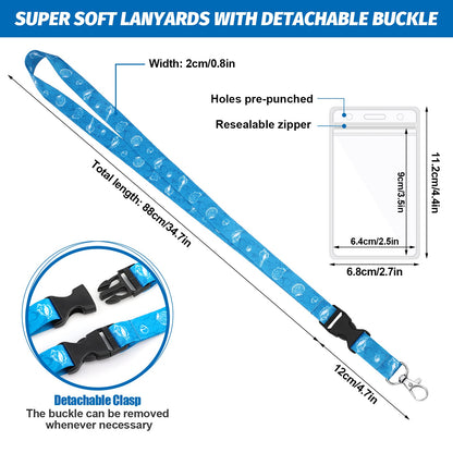 20 Pack Cruise Lanyards Carnival Cruise Lanyard with ID Holder Waterproof Cruise Lanyard Detachable Buckler for Cruise Ships Cards Women Men Cruise Accessories