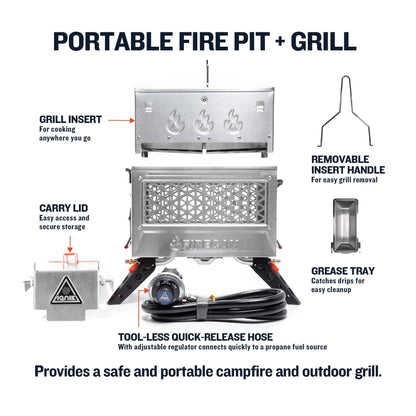 Ignik FireCan Deluxe Portable Propane Fire Pit and Grill