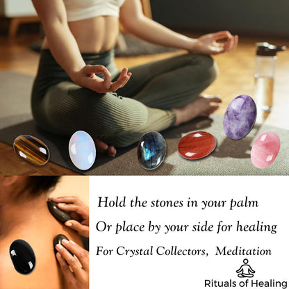 MAIBAOTA 2.4" Large Blue Aventurine Crystal Stone Polished Palm Stone Healing Crystals 0.7" Thick Natural Reiki Gemstone Worry Stone Energy Balancing Anxiety Stress Relief Meditation 1 Pc