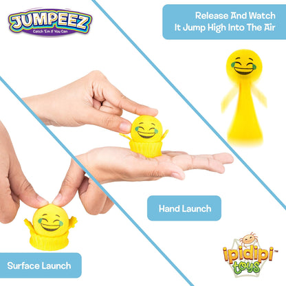 IPIDIPI TOYS Jumpeez Rocket Poppers – 24-Pack Spring Launcher Toys for Kids – Birthday Party Favors, Goodie Bag Stuffers, Classroom Prizes for Boys & Girls