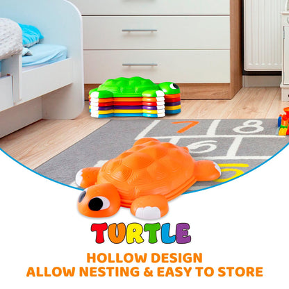 JOYIN Turtle Balance Stepping Stones, 6 Pcs Kids Turtle Jumping Stones Steps Stones Up to 265 Ibs, Toddler Obstacle Course Coordination Game Toys for Ages 3 Years and UP Indoor or Outdoor Play