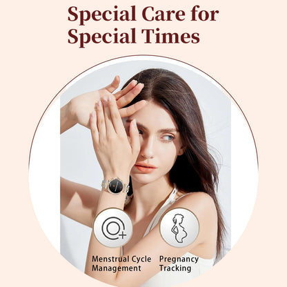 Smart Watches for Women Fitness Tracker with Diamonds Multi-Sport Modes Heart Rate Monitor Sleep Monitoring Bluetooth Calls Female Helath 1.27" Dainty Smartwatch for Android iOS Rosegold Mix