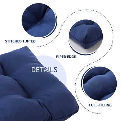 IPYNBAP Outdoor Bench Cushion, 48x18x5 Inch, Waterproof Bench Cushion for Outdoor/Indoor Furniture, Tufted Patio Bench Seat Cushion, Fade Resistant Outdoor Cushions for Porch Swing Couch, Navy Blue