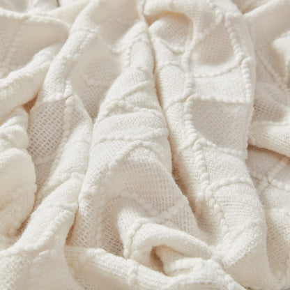 inhand Knitted Throw Blanket for Couch and Bed, Soft Living Room Home Decor Knitted Blanket with Tassel, Outdoor Lightweight Breathable Summer Blanket, Farmhouse Warm Woven Decorative, 50"x60"