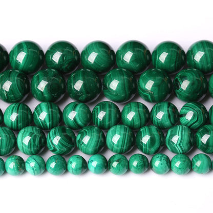8MM 23PCS Natural Stone Green Malachite 3A Grade Gemstone Loose Beads for Jewelry Making DIY Bracelet