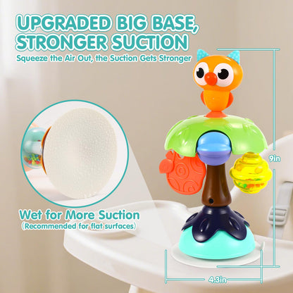 Baby Toys 6-12 Months 3PACK High Chair Suction Cup Toys Rattle Toys for Babies 12-18 Months Baby Tray Infant Toy for 6 9 12 18 24 Months Newborn Gifts for 1 2 Year Olds Boys Girls Kids Birthday Xmas