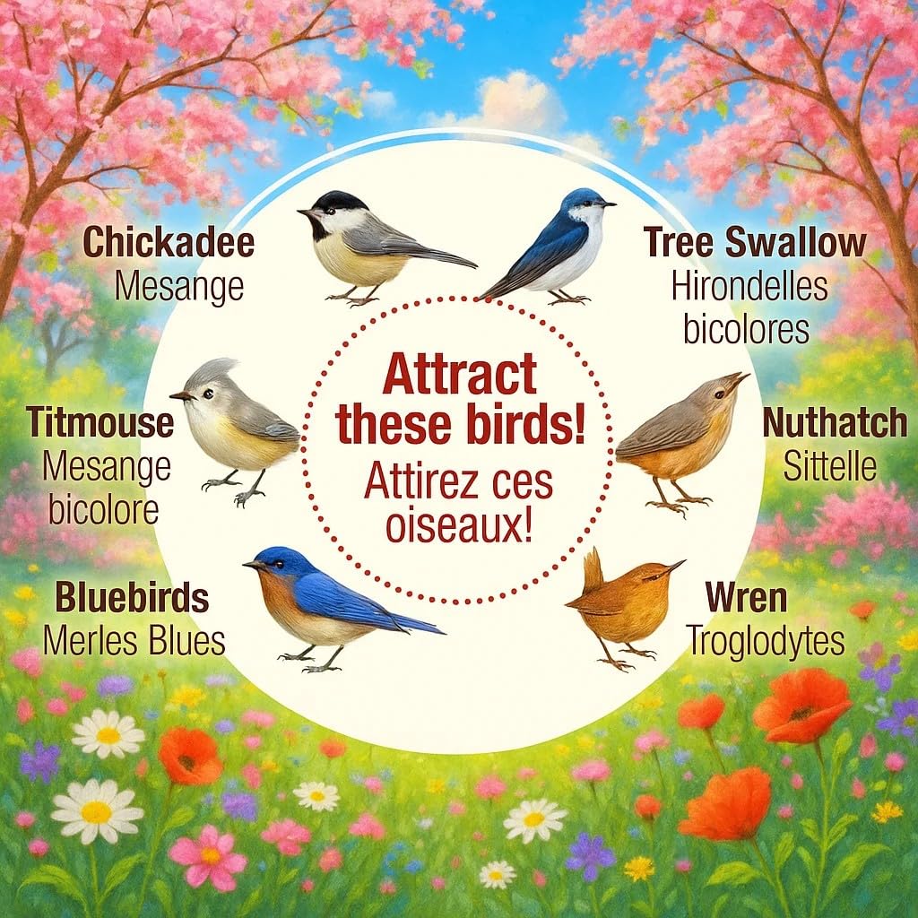 2pk Fortress Bluebird House for Outdoor Clearance - Metal Entry Cage, Mesh Base & Brass Guard - Cedar Bird House for Bluebirds, Finches, Patented Design, Weatherable 5 Years Usage, 6"x7", 2026 Updated