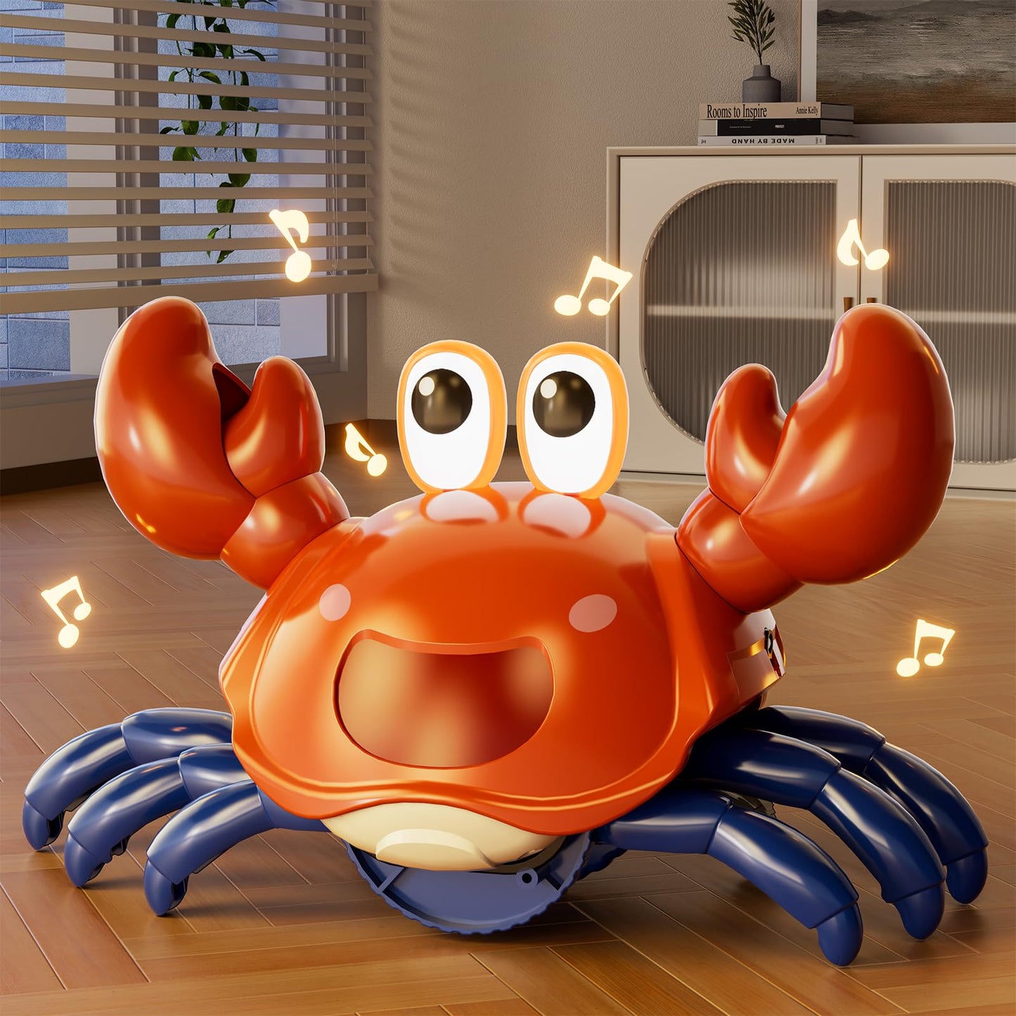 Beby Buty Crawling Crab Baby Toy, Infant Tummy Time Walking Dancing Moving Crab Toys for Babies, Toddler Birthday Gifts
