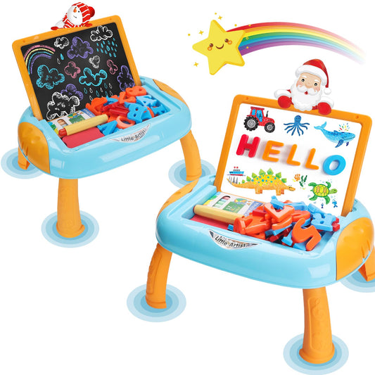 Cokzer Toys for 1-2 Year Old Boys, Toddler Boy Toy with Magnetic Letters and Numbers, Learning and Educational Toys for 1 2 Year Old, Boys Birthday (Blue,Orange)