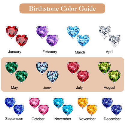 SMILEST Mothers Day Gifts for Mom Wife - May Heart Birthstone Earrings for Women, Simulate Emerald Earrings Sterling Silver Green Earring Anniversary Birthday Gifts for Women Mom Wife Grandma