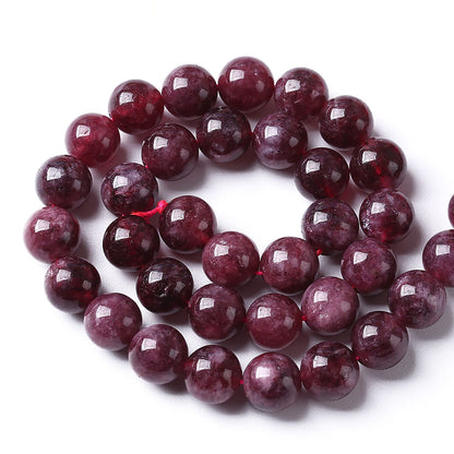 36pcs 10mm Natural Garnet Jade Gemstone Round Loose Spacer Beads for Jewelry Making Healing Energy Stone Beads DIY Bracelets Necklaces 15" (10mm, Garnet Jade)