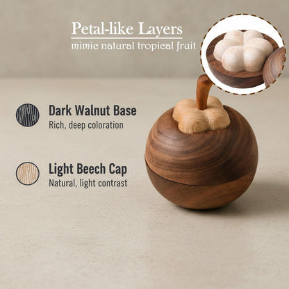 Nythriel Layered Wood Passive Diffuser Petal-Like, Small Portable Essential Oil Aromatherapy Decor, Mini No-Electric Natural Boho Walnut Accent for Car, Desk, Travel, Rooms, Home, Office