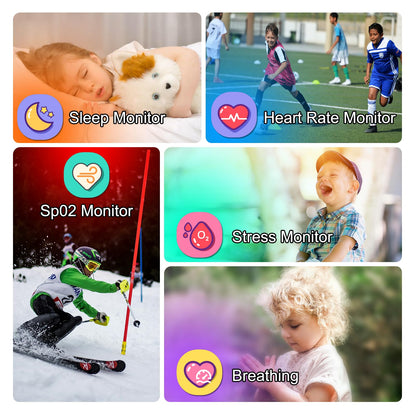 Smart Watch for Kids,1.85" Fitness Tracker with Heart Rate,Sleep Monitor,Built-in AI(Translation/Q&A/Watch Face/Image recognition Smartwatches,NO APP/Phone, Gift for Boys Girls.(Built-in AI, Pink)