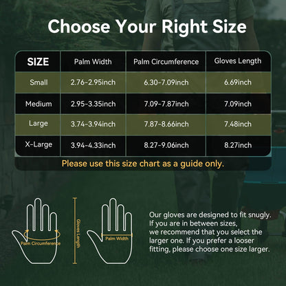 OZERO Leather Work Gloves for Women, Deerskin Garden Gloves, Touchscreen Thumb & Index, EN388 3133X Palm, Breathable Back for Gardening, Yard Work, Driving (Large)