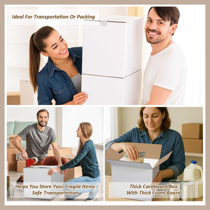 Feifeiya 4 Pack Insulated Shipping Cooler with Foam Panels 11" x 9" x 9" Reusable Shipping Box for Frozen Food Mailing Packing