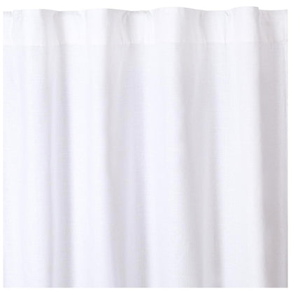 HOMIDATE White Cotton Curtains Set of 2-50x63 Inch Long Cotton Drapes, Textured Window Curtains for Bedroom, Living Room, Kitchen - Soft & Lightweight White Curtain Panels