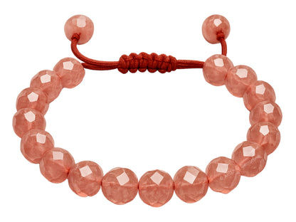 Amazing Gemstone Cherry Quartz Bracelet for Women - Chakra Mens Bracelet Protection Crystals and Healing Stones - Blessing Bracelet Spiritual Meditation Gift Christmas Stocking