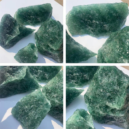 Zenkeeper 1Lb Green Strawberry Crystal Rocks Raw Stones for Tumbling, Green Strawberry Crystals Bulk Rough Gemstone for Jewelry Making, Healing, Meditation, Sculpture