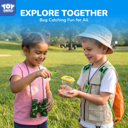 TOY Life Kids Explorer Bug Catcher Kit with Safari Costume, Binoculars Kids Outdoor Toys, Bug Toys, Butterfly Net, Camping Set Outdoor Activities Adventure Kit Nature Exploration Gifts Kid Ages 3-12