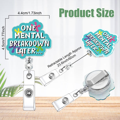 Feifeiya 24 Pcs Funny Badge Reel Nurse Cute Retractable Name ID Clip Badge Holder for Doctor Student Medical Assistant Coworker Work Accessories Bulk Gifts(Funny Style)