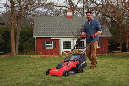 CRAFTSMAN Electric Push Lawn Mower, 20-Inch Deck, Corded, Powerful 13-AMP Motor, 6 Setting Height Adjustment, Winged Blades, 3 in 1 Bagging, Mulching and Discharge (CMEMW213)