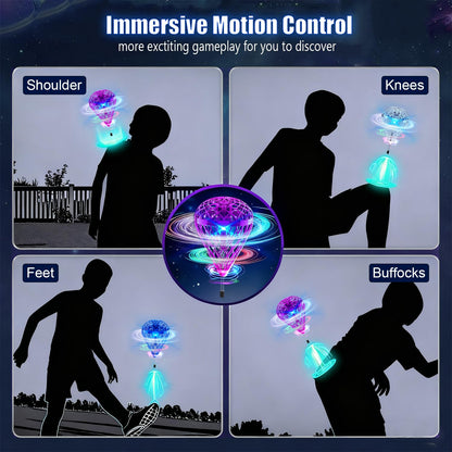 Magical Flying Ball,Flying Toy For Kids With Motion-Control & 3d Flip,Usb Rechargeable Cool Hover Bouncing Spinner Gift For Boys Girls Teens Ages 8 9 10 11 12 Years Old (Silver)