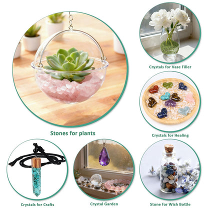 rockcloud 1 lb Flourite Tumbled Chips Crushed Stone Healing Reiki Crystal Jewelry Making Home Decoration