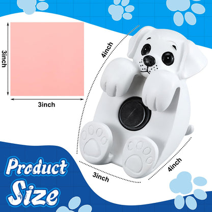 Chunful 3pcs Pop-up Note Dispenser Set Include Resign Dog Note Dispenser, 2 Pcs 3 x 3 Sticky for Office Desk Accessories