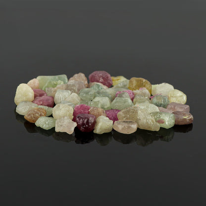 CRYSTALIS (250 ct.) Natural Multi Sapphire Loose Gemstone Wholesale Bulk Rough Jewelry Making Supply, Chakra & Healing Raw Stones, Wire Wrapping, DIY, Gem Collection, (Size : 8-12mm)