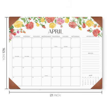Jotsome Large Desk Calendar 2026-2027 with Desktop Pad, 18 Months Desk Pad Calendar from Now to June 2027 21''x16.5'', Desk Blotter Calendar for Home Office and School, Easy Planning