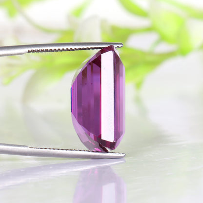 REAL-GEMS - Loose Gemstone 36. Carat Violet Amethyst Emerald Cut for Jewelry Making