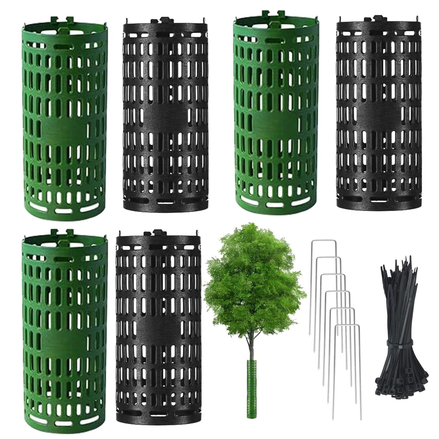 KAOXIYU Tree Trunk Protector-6 Large Size Pack Plant and Tree Guard Protector Paragraph,Garden Protection Tree Wraps Cages for Damaged Bark, Extendable Shrub Protectors from Trimmers