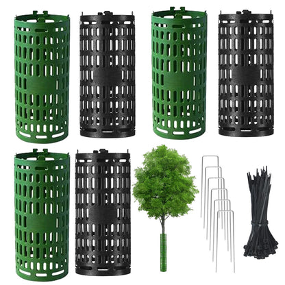 KAOXIYU Tree Trunk Protector-6 Large Size Pack Plant and Tree Guard Protector Paragraph,Garden Protection Tree Wraps Cages for Damaged Bark, Extendable Shrub Protectors from Trimmers