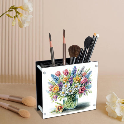 Tontut DIY Diamond Painting Kit，Vase Special Shape diamond painting pen holder, Acrylic Daily Office Desktop Decoration Storage Item