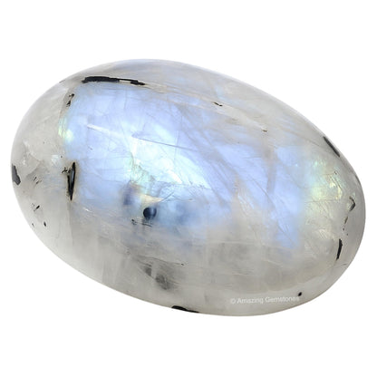 Amazing Gemstone Rainbow Moonstone Crystals, Healing Stones - Extra Large Palm Stone Crystals Piedra - for Good Luck, Positive Energy, Meditation - Unique Stocking Stuffers, Birthday Gifts Women, Men