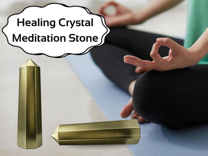 Amazing Gemstone Pyrite Crystal Towers - Natural Healing Crystal Point Obelisk for Reiki Healing and Crystal Grid (2" to 3" INCH)