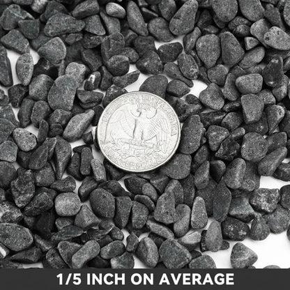 Onlyfire 2lb Gray Bean Pebbles, 1/5" Natural Decorative River Rocks for Plants, Vases, Aquarium, Succulents and Outdoor Garden Landscaping